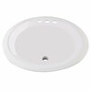 American Built Pro Sink lavatory 1875 in x 1875 in x 7 in Round Shape White Acrylic ABS 1800-2 P1